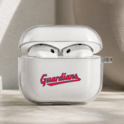 MLB Cleveland Guardians Symbol Protective Apple AirPods Pro 3 Clear Case | Shockproof Cover