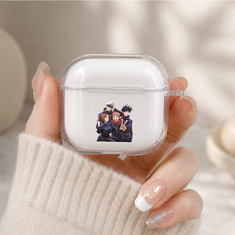 Jujutsu Kaisen Team Protective Apple Airpods 4 Clear Case - Durable Clear Protection