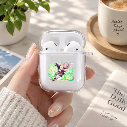Sakura Haruno Blazing Protective Clear Case Cover For Apple Airpods | Soft Silicone AirPods 1 / 2 Case | Protective Cover