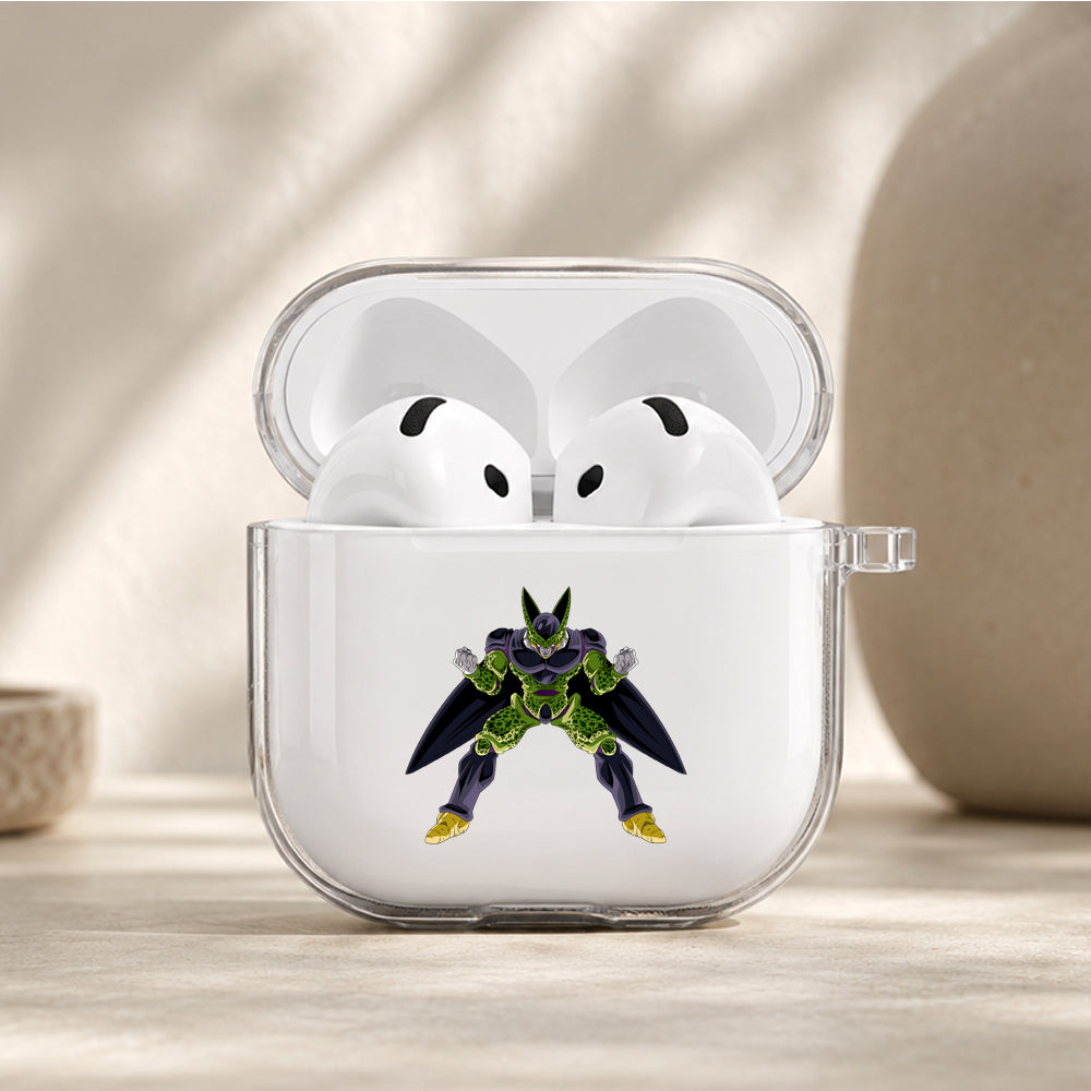 Dragon Ball Z Perfect Cell Protective Apple Airpods 4 Clear Case - Durable Clear Protection
