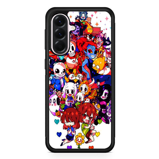 Undertale White Samsung Galaxy A56 Case | Samsung Galaxy A56 Protective Rubber Case