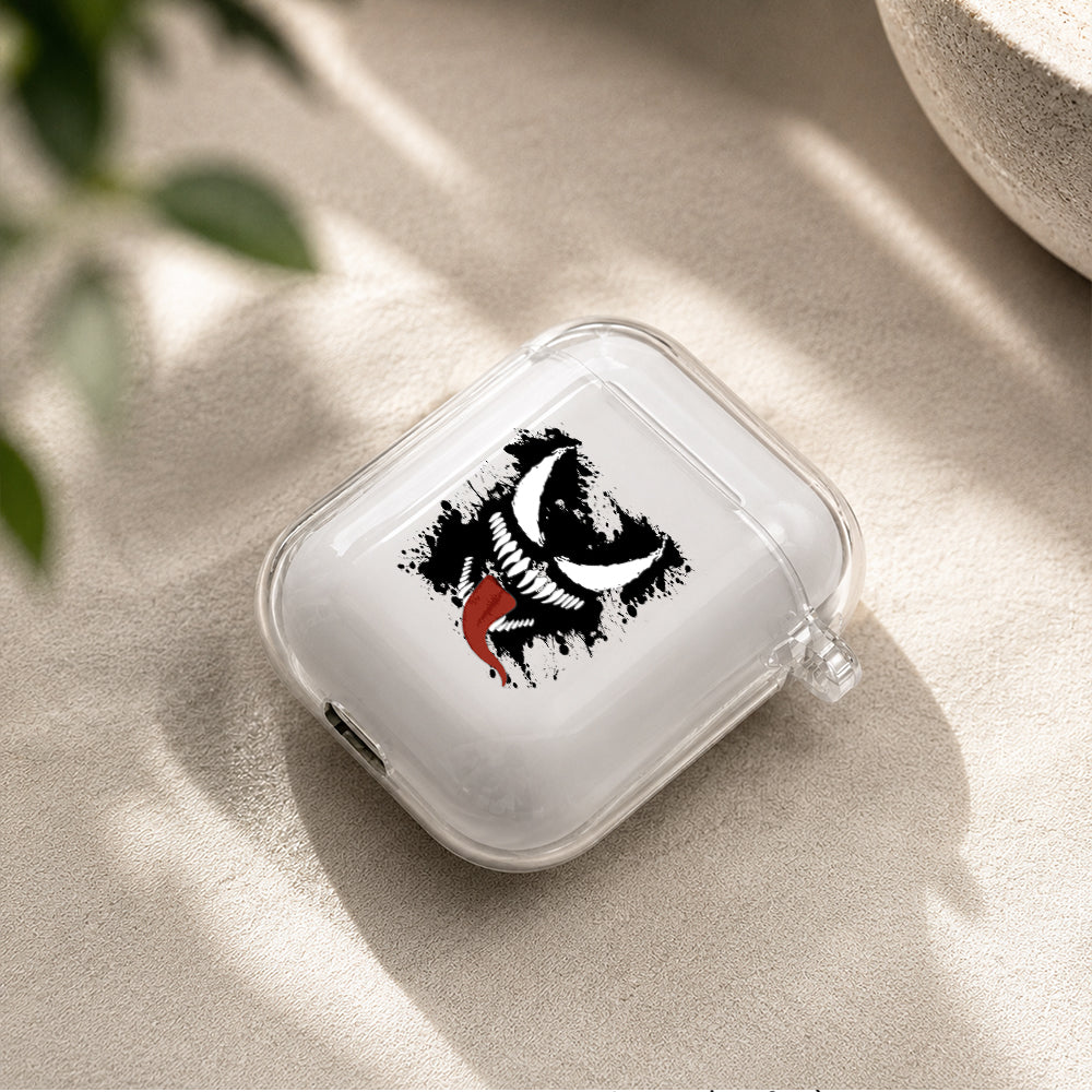 Venom Head Splash Slime Protective Clear Case Cover For Apple Airpods | Soft Silicone AirPods 1 / 2 Case | Protective Cover