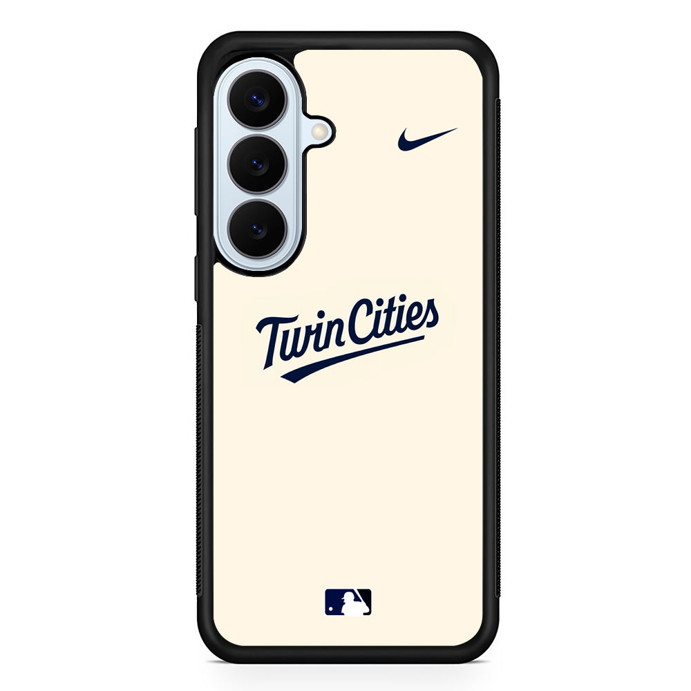 MLB Minnesota Twins Cream Nike Samsung Galaxy S26 Plus Case | Lightweight Protective Phone Cover
