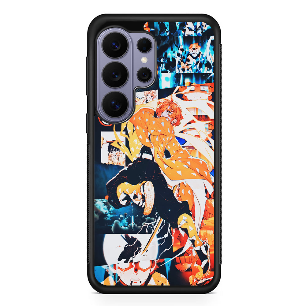 Demon Slayer Zenitsu Aesthetic Samsung Galaxy S26 Ultra Case | Protective Rubber Cover