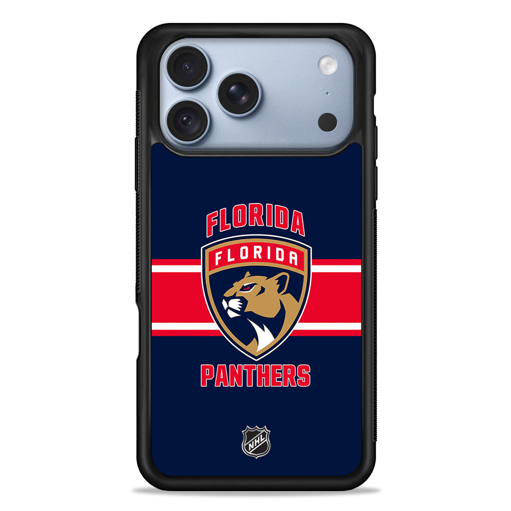 NHL Florida Panthers Navy iPhone 18 Pro Case - iPhone 18 Pro Silicone Case