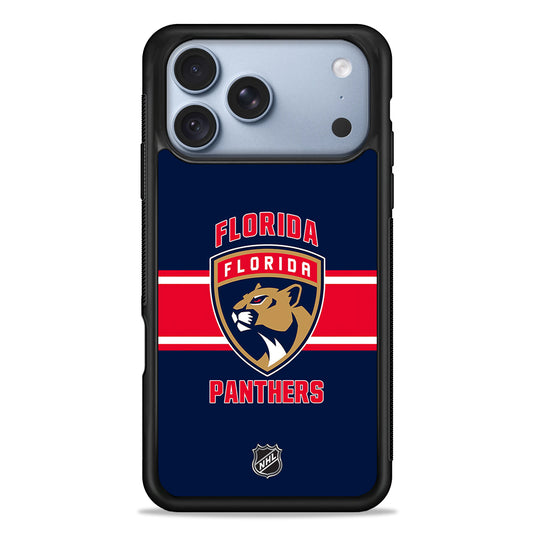 NHL Florida Panthers Navy iPhone 18 Pro Case - iPhone 18 Pro Silicone Case