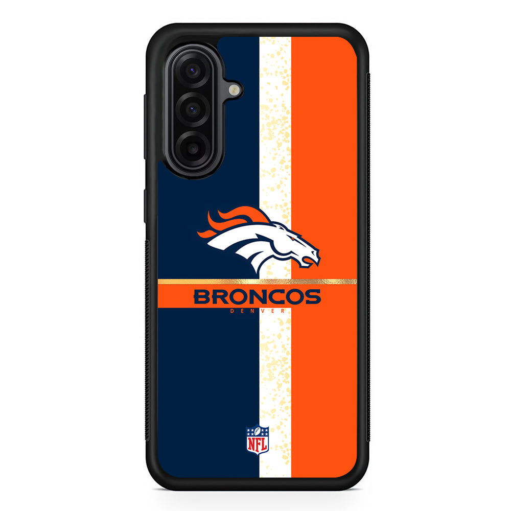 NFL Denver Broncos Team Logo Samsung Galaxy A17 Case | Durable Rubber Samsung Galaxy A17 Phone Case