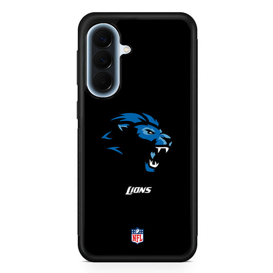 NFL Detroit Lions Black Samsung Galaxy A57 Case | Slim Samsung Galaxy A57 Protective Case