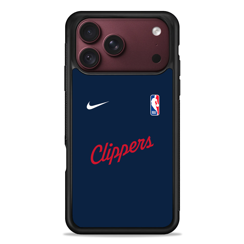 NBA LA Clippers Navy Nike iPhone 18 Pro Max Case – Slim Silicone Protective Cover