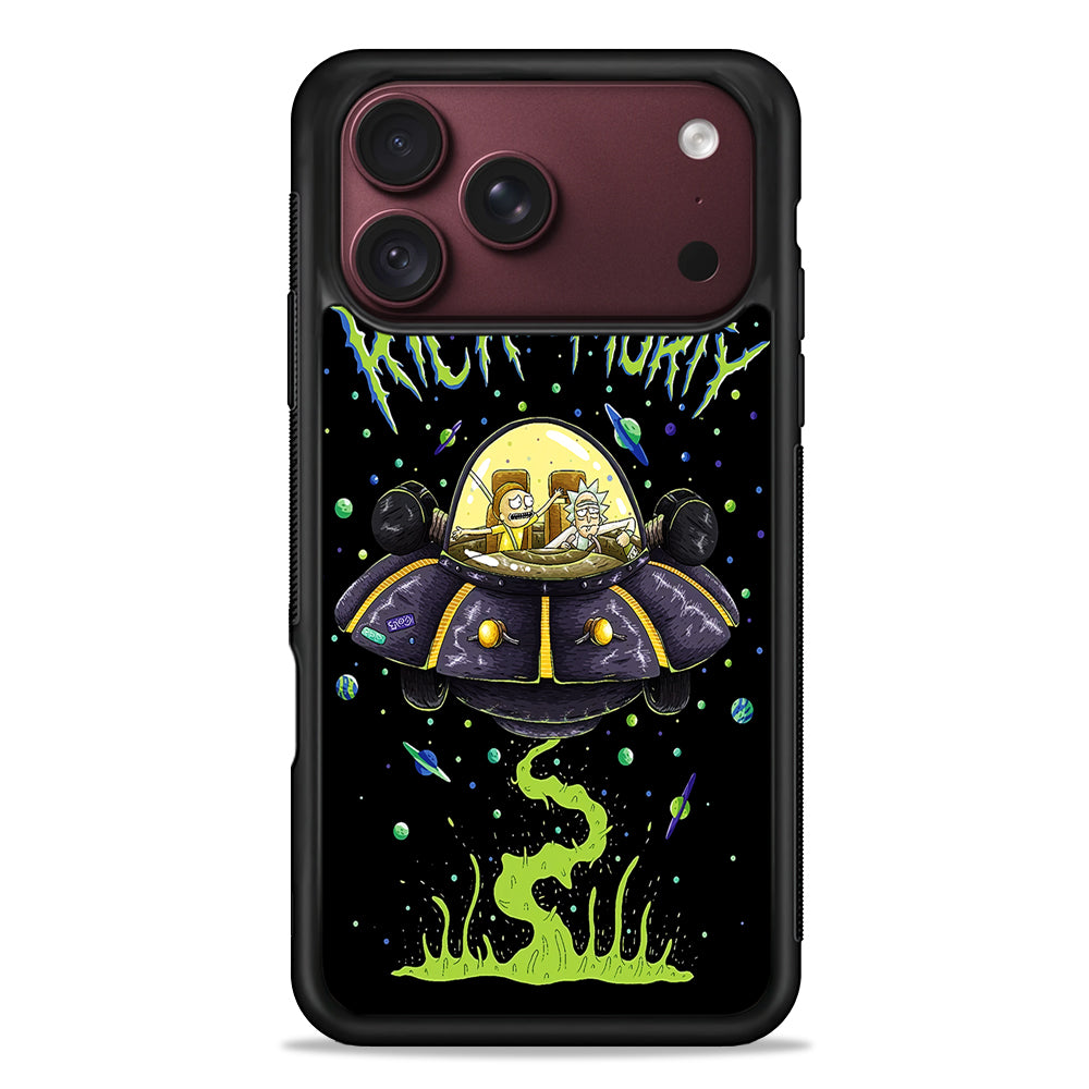 Rick and Morty Spacecraft iPhone 18 Pro Max Case – Slim Silicone Protective Cover