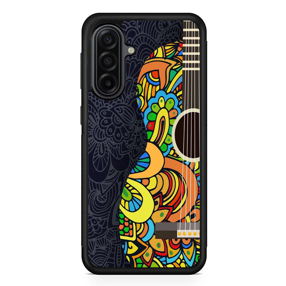 Music Guitar Art 001 Samsung Galaxy A17 Case | Durable Rubber Samsung Galaxy A17 Phone Case