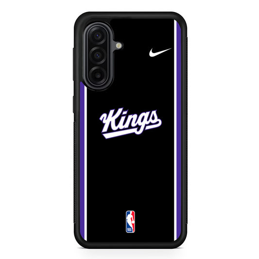 NBA Sacramento Kings Black Nike Samsung Galaxy A17 Case | Durable Rubber Samsung Galaxy A17 Phone Case