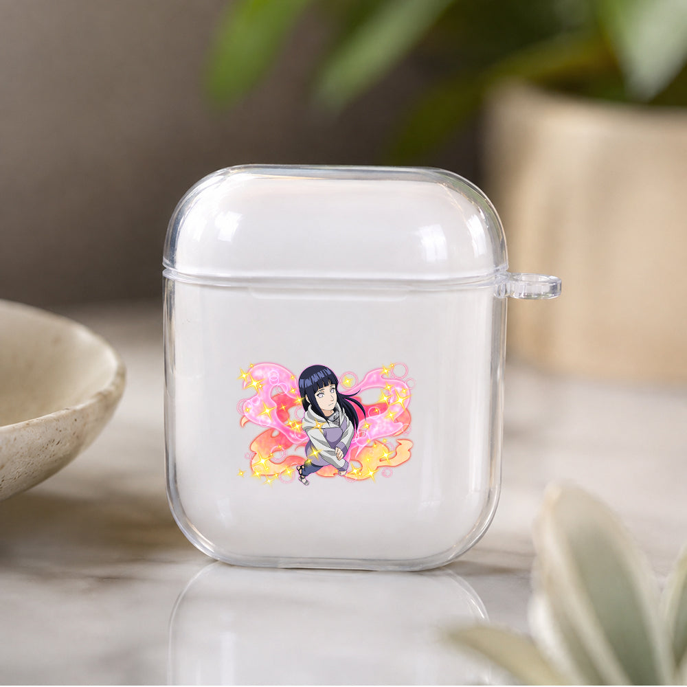 Hinata Hyuuga Beautiful Protective Clear Case Cover For Apple Airpods | Soft Silicone AirPods 1 / 2 Case | Protective Cover