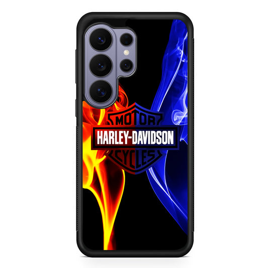 Harley Blue Red Fire Samsung Galaxy S26 Ultra Case | Slim Durable Protective Cover