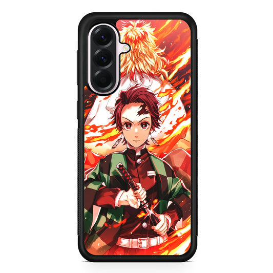 Kimetsu no Yaiba Tanjiro Kamado Samsung Galaxy A56 Case | Samsung Galaxy A56 Protective Rubber Case