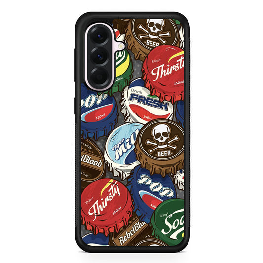 Bottle Cap Doodle Samsung Galaxy A56 Case | Samsung Galaxy A56 Protective Rubber Case