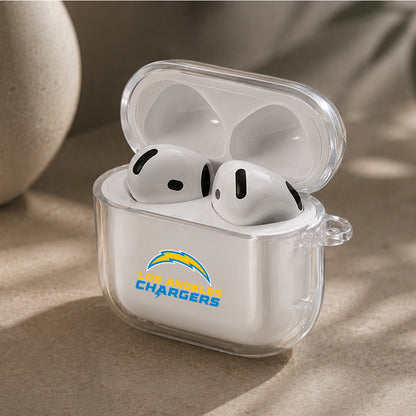 NFL Los Angeles Chargers Logo Protective Apple Airpods 4 Clear Case - Durable Clear Protection
