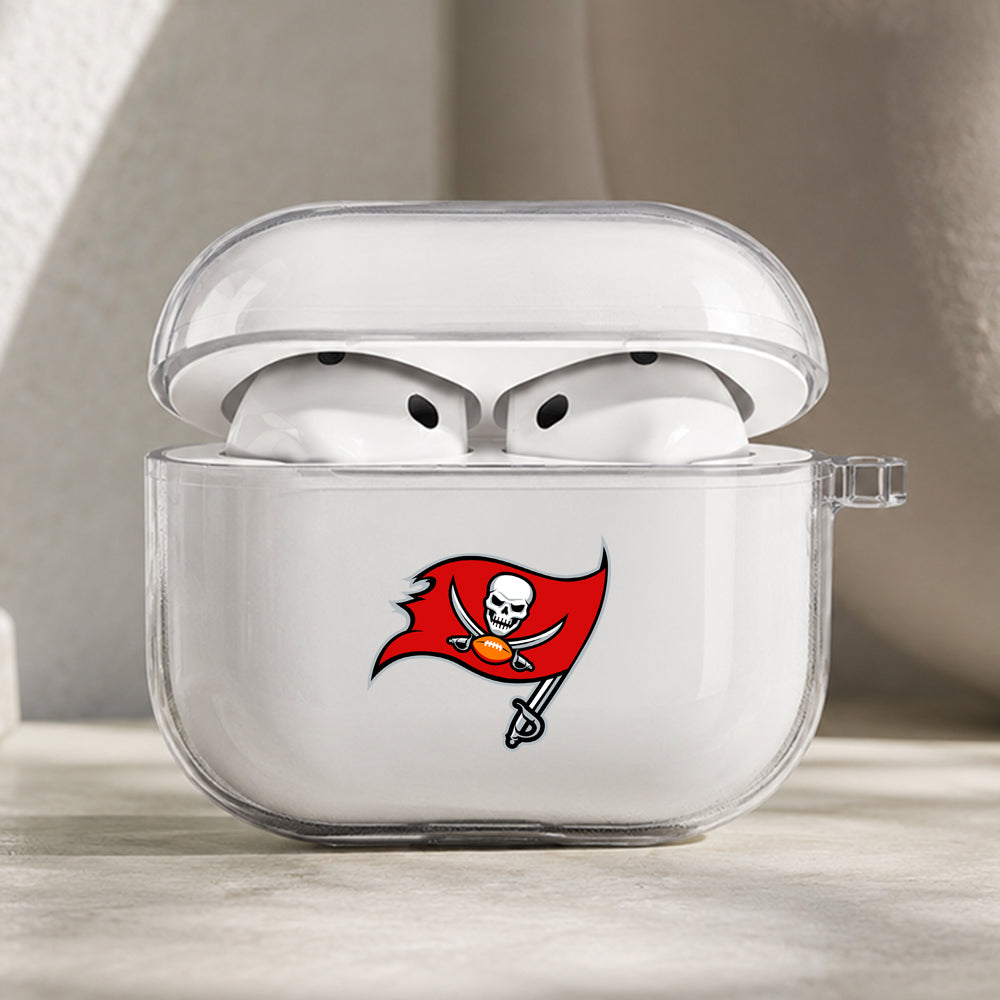 NFL Tampa Bay Buccaneers Symbol Protective Apple AirPods Pro 3 Clear Case | Shockproof Cover