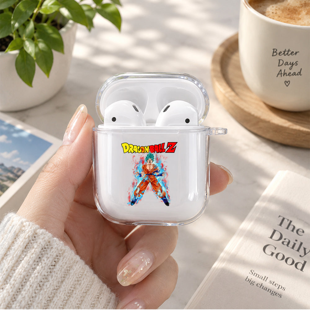 Goku Super Saiyan Blue Protective Clear Case Cover For Apple Airpods | Soft Silicone AirPods 1 / 2 Case | Protective Cover