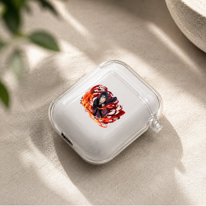 Itachi Uchiha Akatsuki Protective Clear Case Cover For Apple Airpods | Soft Silicone AirPods 1 / 2 Case | Protective Cover