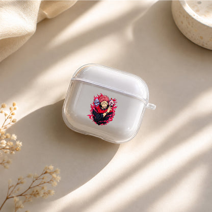 Jujutsu Kaisen Sukuna Masks Protective Apple Airpods 4 Clear Case - Durable Clear Protection