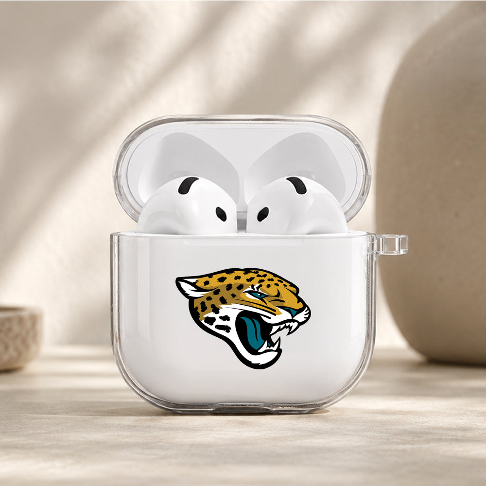 NFL Jacksonville Jaguars Logo Protective Apple Airpods 4 Clear Case - Durable Clear Protection