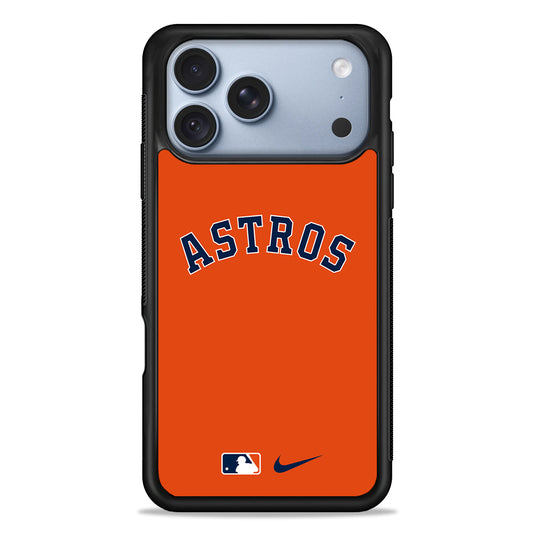 MLB Houston Astros Orange Nike iPhone 18 Pro Case - iPhone 18 Pro Silicone Case