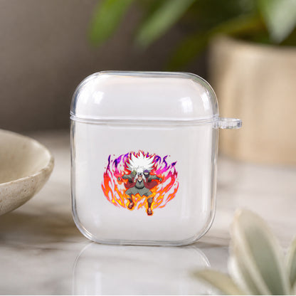 Jiraiya Blazing Fire Protective Clear Case Cover For Apple Airpods | Soft Silicone AirPods 1 / 2 Case | Protective Cover