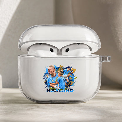 Haaland King of the Pitch Protective Apple AirPods Pro 3 Clear Case | Shockproof Cover