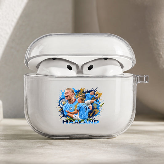 Haaland King of the Pitch Protective Apple AirPods Pro 3 Clear Case | Shockproof Cover