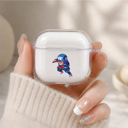 Captain America Avengers Chibi Protective Apple Airpods 4 Clear Case - Durable Clear Protection