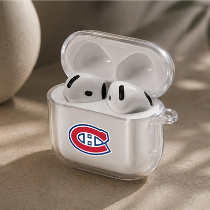 NHL Montreal Canadiens Logo Protective Apple Airpods 4 Clear Case - Durable Clear Protection