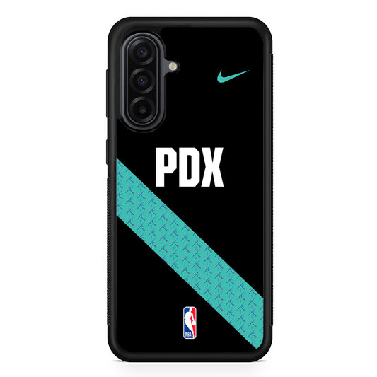 NBA Portland Trail Blazers Black Nike Samsung Galaxy A17 Case | Durable Rubber Samsung Galaxy A17 Phone Case