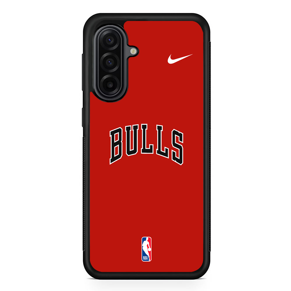 NBA Chicago Bulls Red Nike Samsung Galaxy A17 Case | Durable Rubber Samsung Galaxy A17 Phone Case