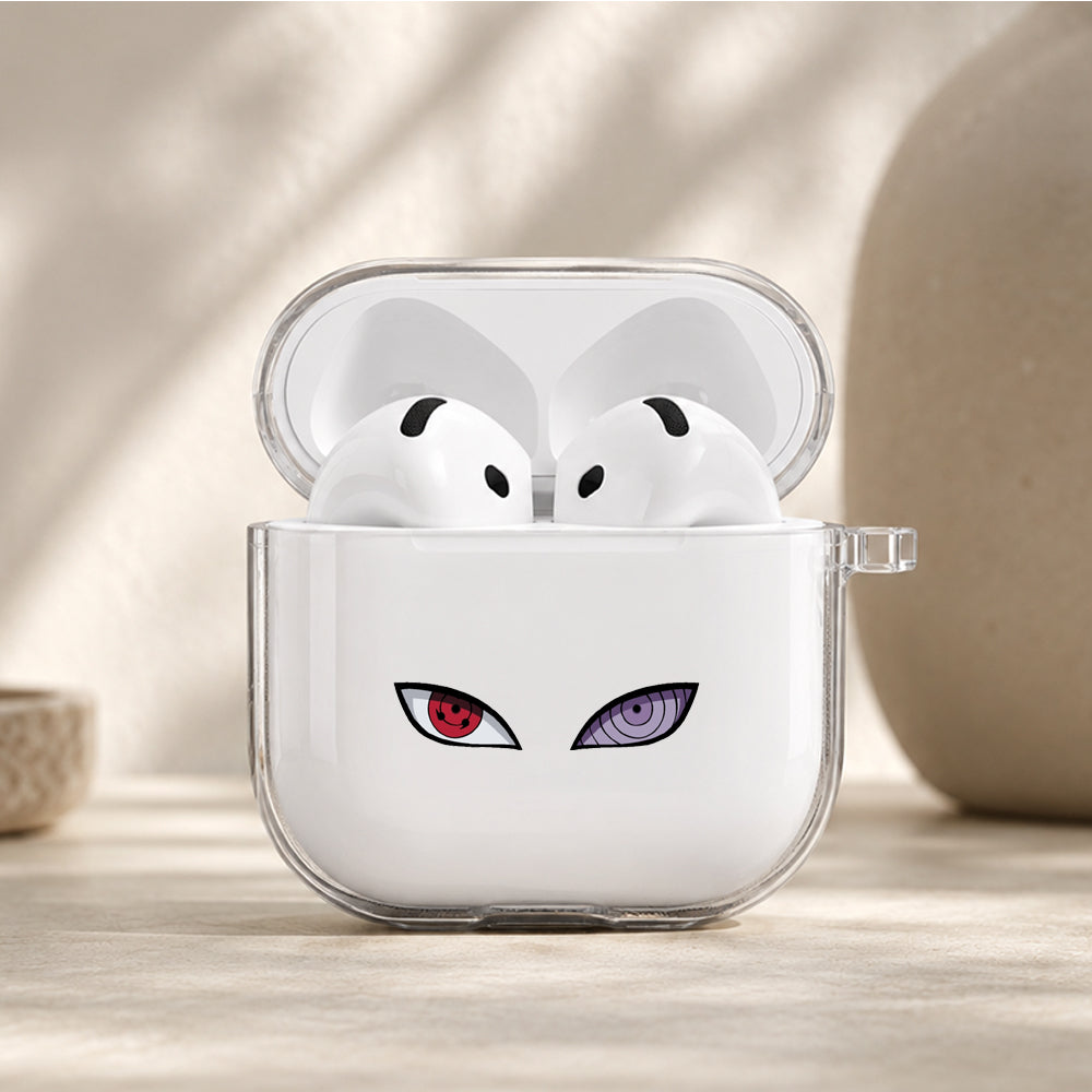 Sharingan Rinnegan Eyes Protective Apple Airpods 4 Clear Case - Durable Clear Protection