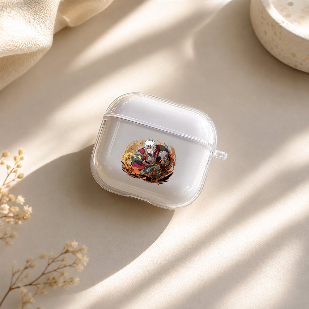 Jiraiya Toad Sage Protective Apple Airpods 4 Clear Case - Durable Clear Protection