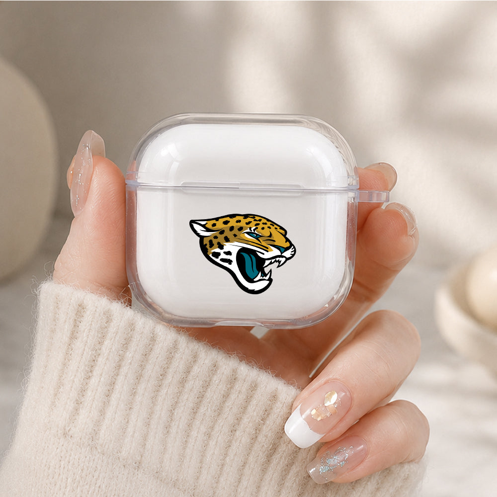 NFL Jacksonville Jaguars Logo Protective Apple Airpods 4 Clear Case - Durable Clear Protection