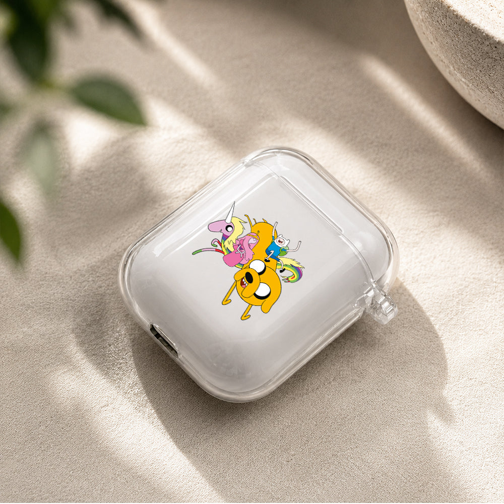 Adventure Time with Finn & Jake Protective Clear Case Cover For Apple Airpods | Soft Silicone AirPods 1 / 2 Case | Protective Cover