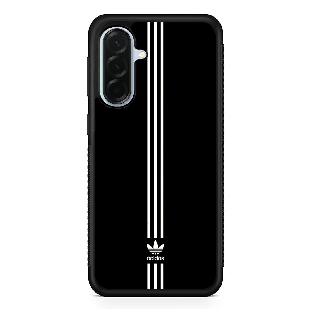 Adidas Black Three Lines Samsung Galaxy A36 Case | Durable Samsung Galaxy A36 Protective Case