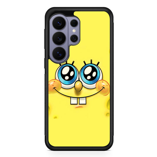 Spongebob's smiling face Samsung Galaxy S26 Ultra Case | Protective Rubber Cover