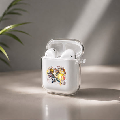 Minato Yellow Blazing Protective Clear Case Cover For Apple Airpods | Soft Silicone AirPods 1 / 2 Case | Protective Cover