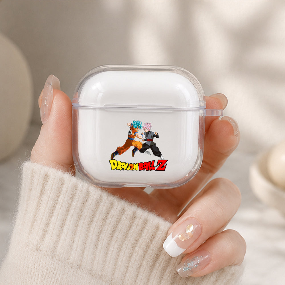 Dragon Ball Z Goku Rose VS Blue Protective Apple Airpods 4 Clear Case - Durable Clear Protection