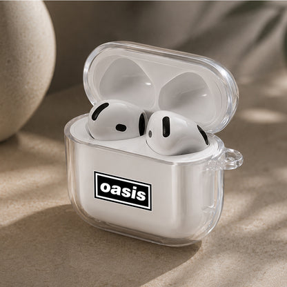 Oasis Iconic Logo Protective Apple Airpods 4 Clear Case - Durable Clear Protection