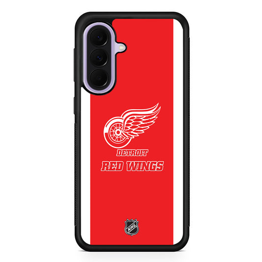 NHL Detroit Red Wings Red White Samsung Galaxy A37 Case | Samsung Galaxy A37 Rubber Protective Case