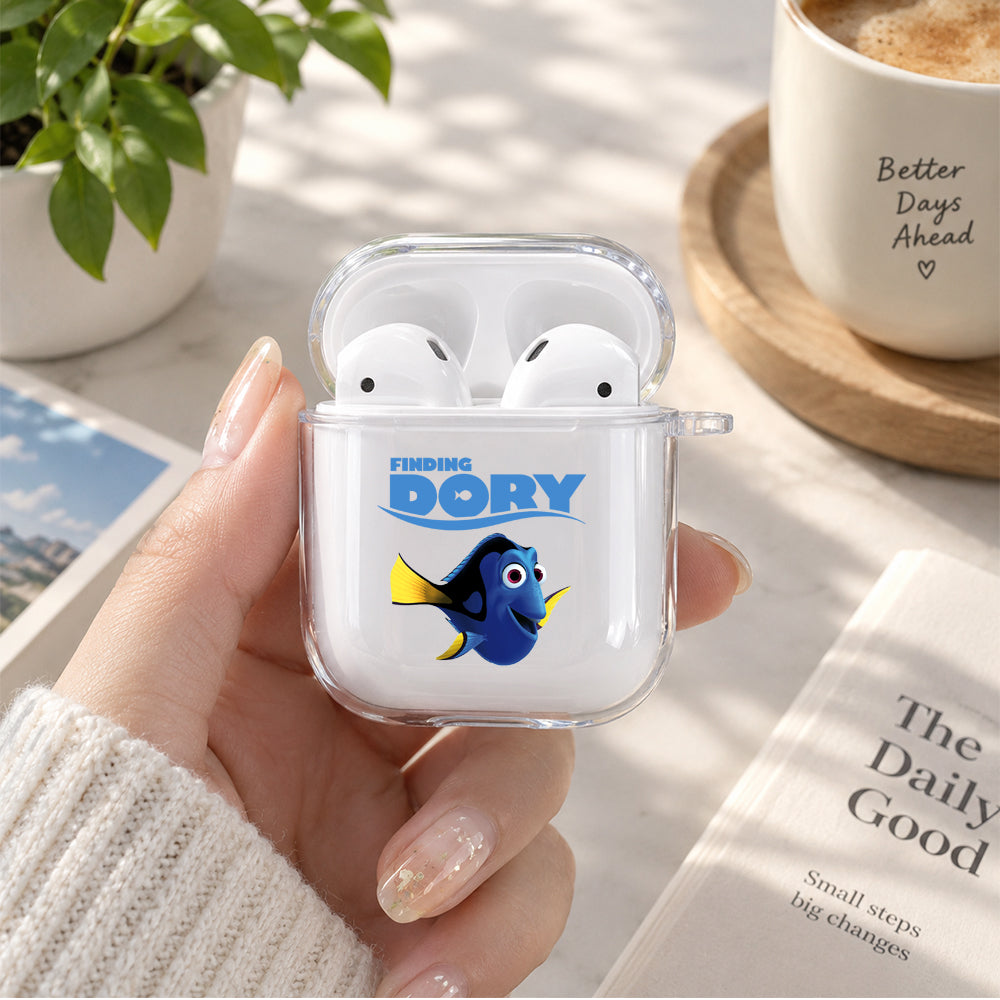 Finding Dory Protective Clear Case Cover For Apple Airpods | Soft Silicone AirPods 1 / 2 Case | Protective Cover