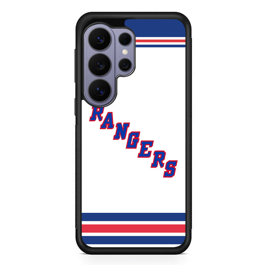 NHL New York Rangers White Samsung Galaxy S26 Ultra Case | Protective Rubber Cover