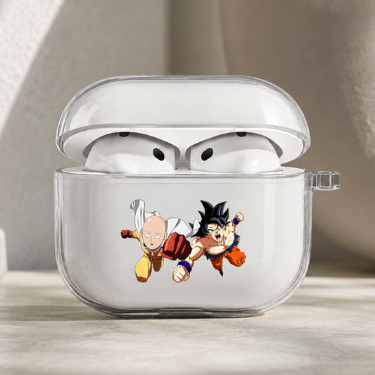 Saitama VS Goku Protective Apple AirPods Pro 3 Clear Case | Shockproof Cover