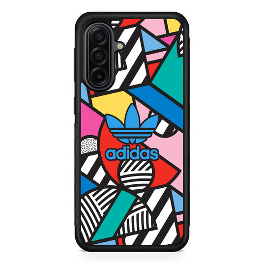 Adidas Collage of Shape Color Samsung Galaxy A17 Case | Durable Rubber Samsung Galaxy A17 Phone Case