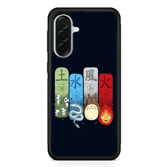 Ghibli Elemental Charms Blue Samsung Galaxy A36 Case | Durable Samsung Galaxy A36 Protective Case