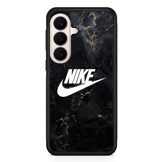 Nike Logo Black Stone Marble Samsung Galaxy S26 Case – Slim Protective Phone Cover